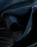 "Valentino Garavani" Saddle stitch design grain leather hand bag