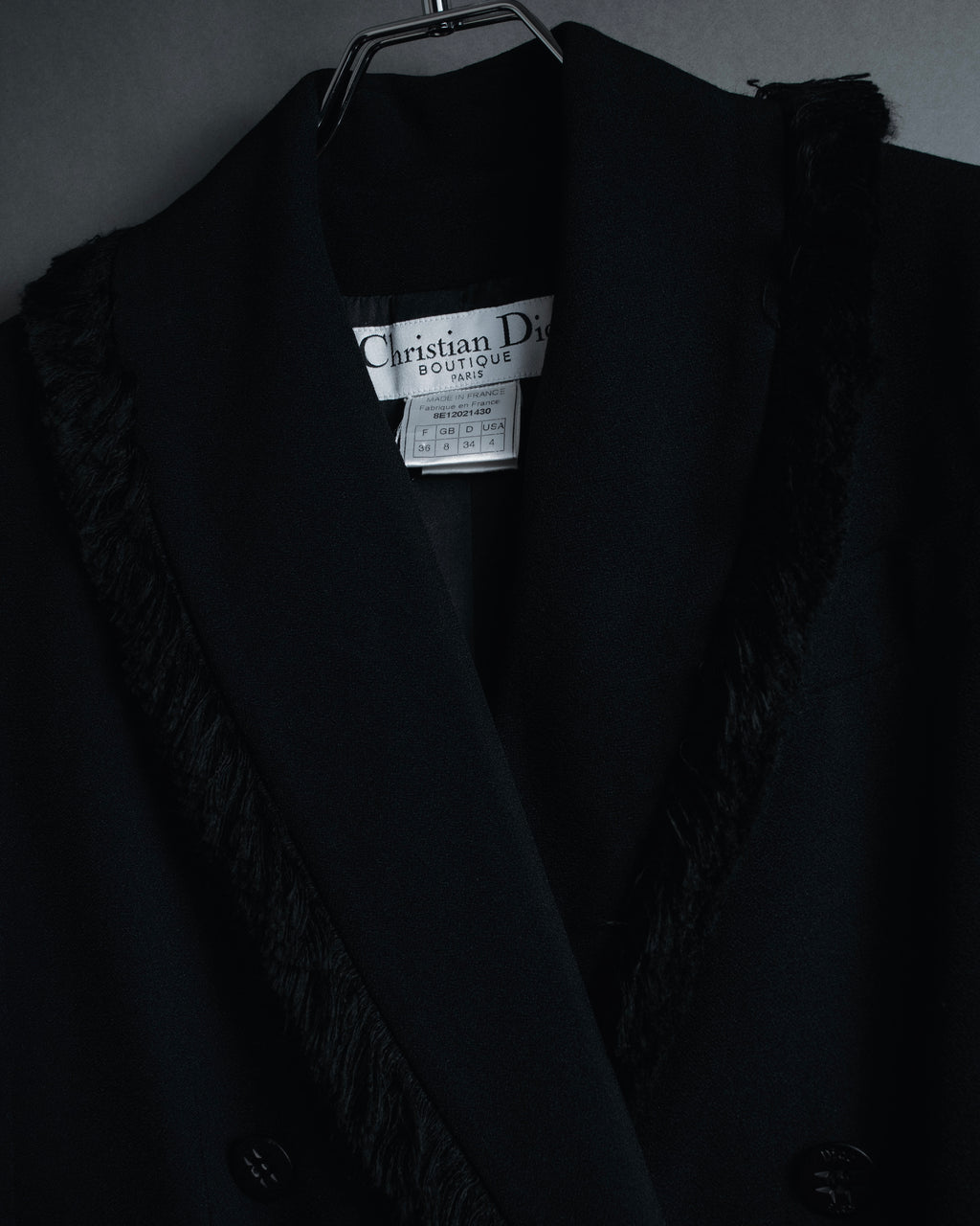 –SPECIAL– "Christian Dior"
98SS fringed peak lapel double breasted jacket