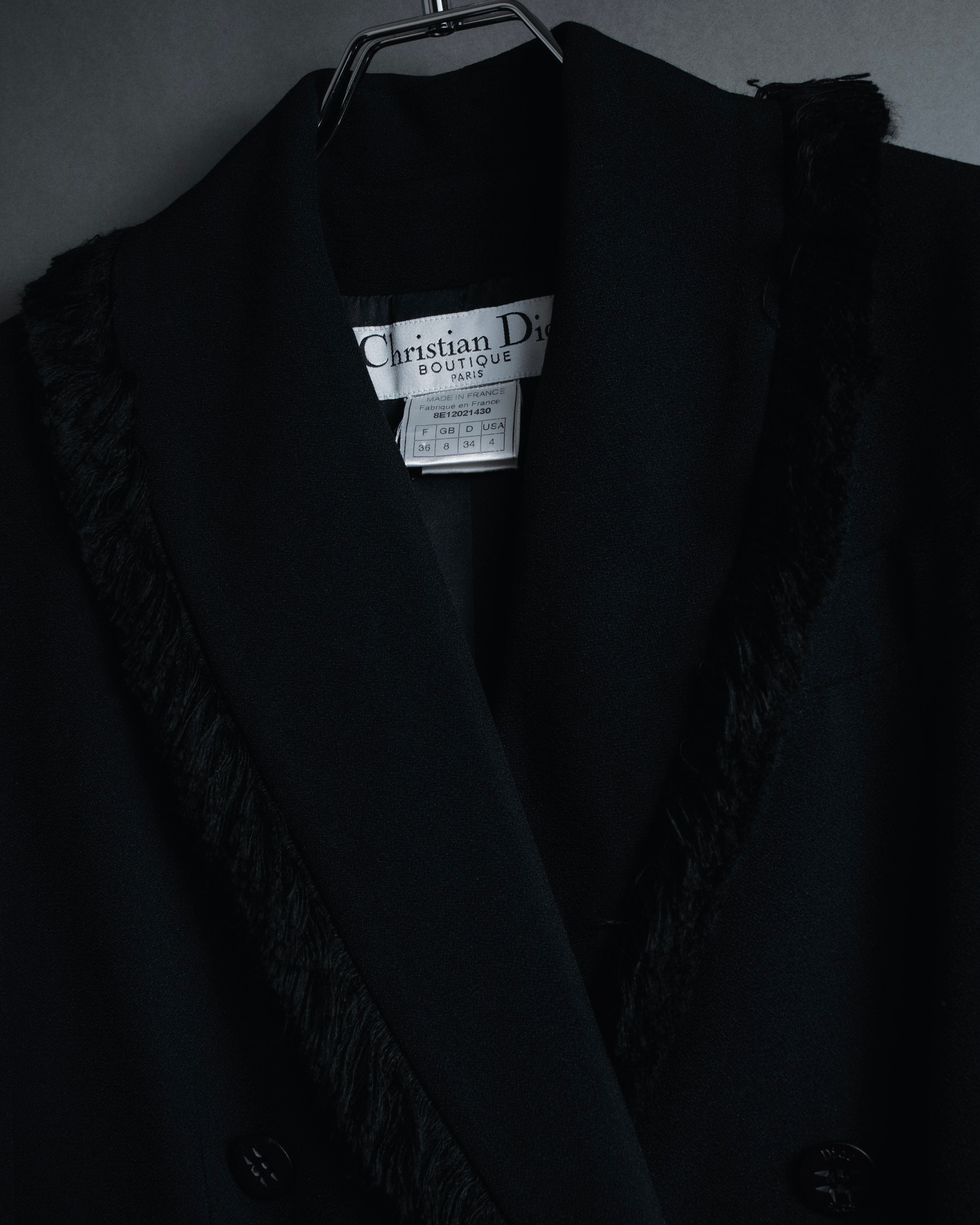 –SPECIAL– "Christian Dior"
98SS fringed peak lapel double breasted jacket