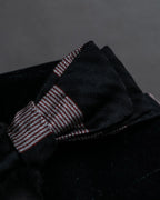 "DRIES VAN NOTTEN" Herringbone striped silk bow tie