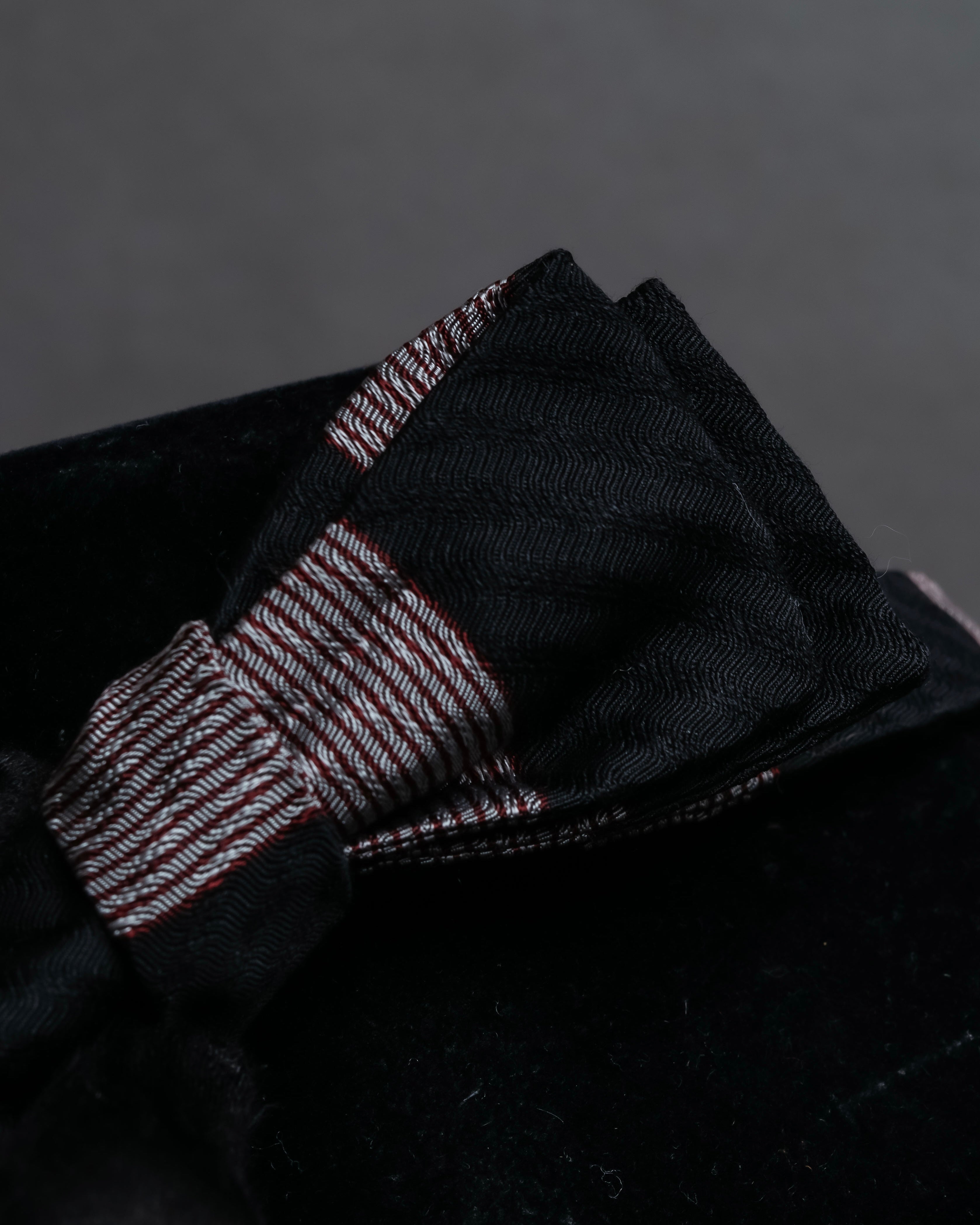 "DRIES VAN NOTTEN" Herringbone striped silk bow tie