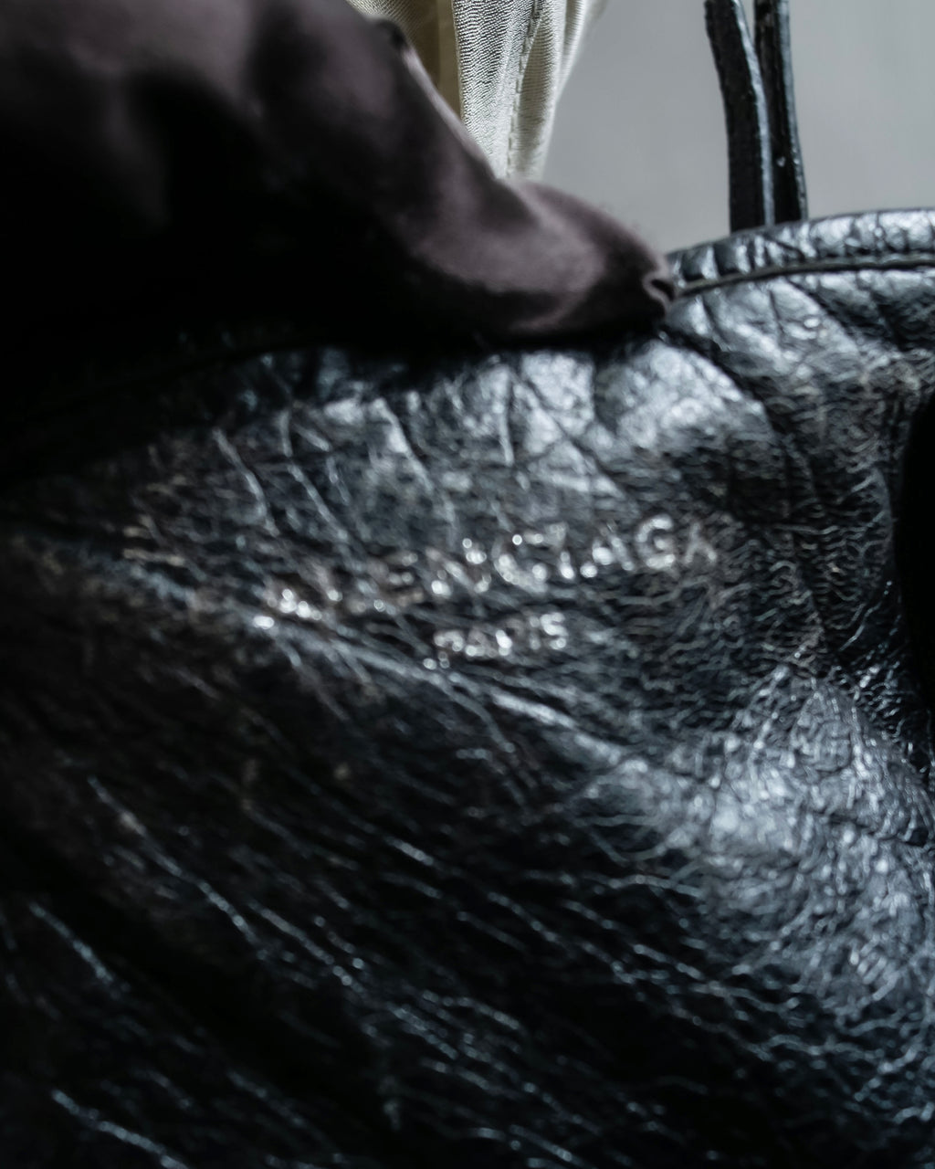 “Balenciaga”  navy cavas xs hand bag