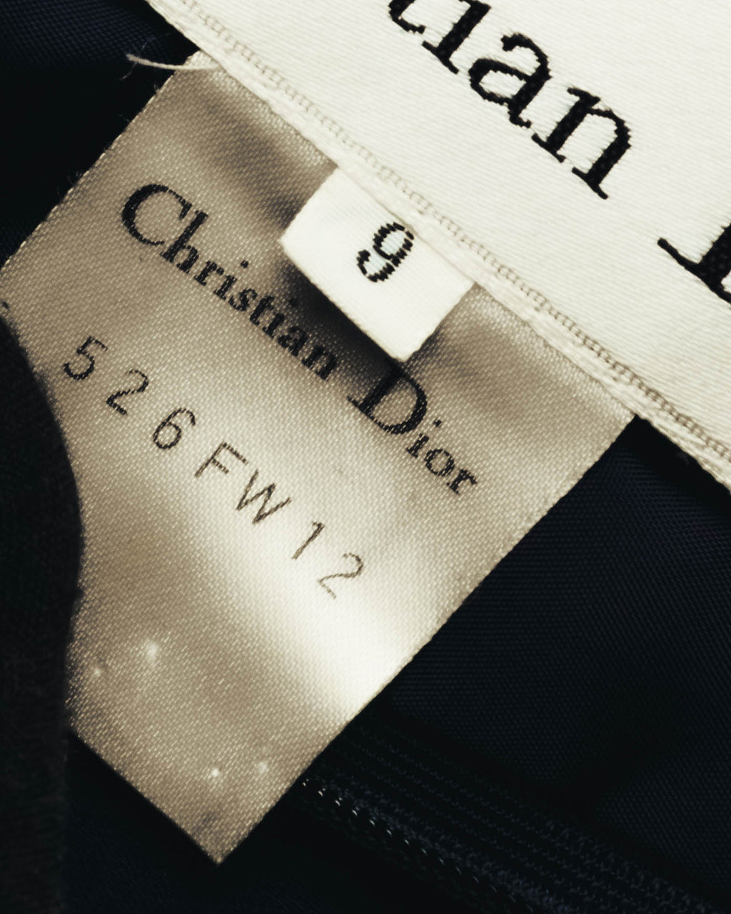 –SPECIAL– "Christian Dior" 80's-90's Sculptural high-neck long dress