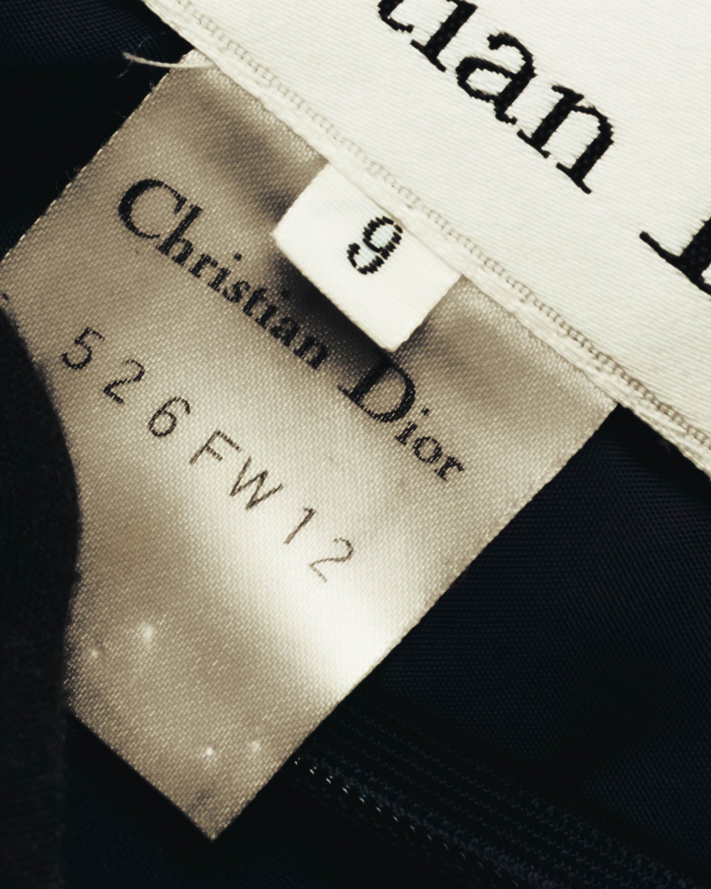 –SPECIAL– "Christian Dior" 80's-90's Sculptural high-neck long dress