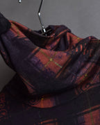 "John Galliano" Layered oriental check pattern pullover