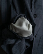 "COMME des GARCONS HOMME PLUS" 14SS modified lapel design striped jacket