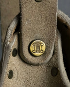 "CELINE" Studs design suede leather shoulder bag