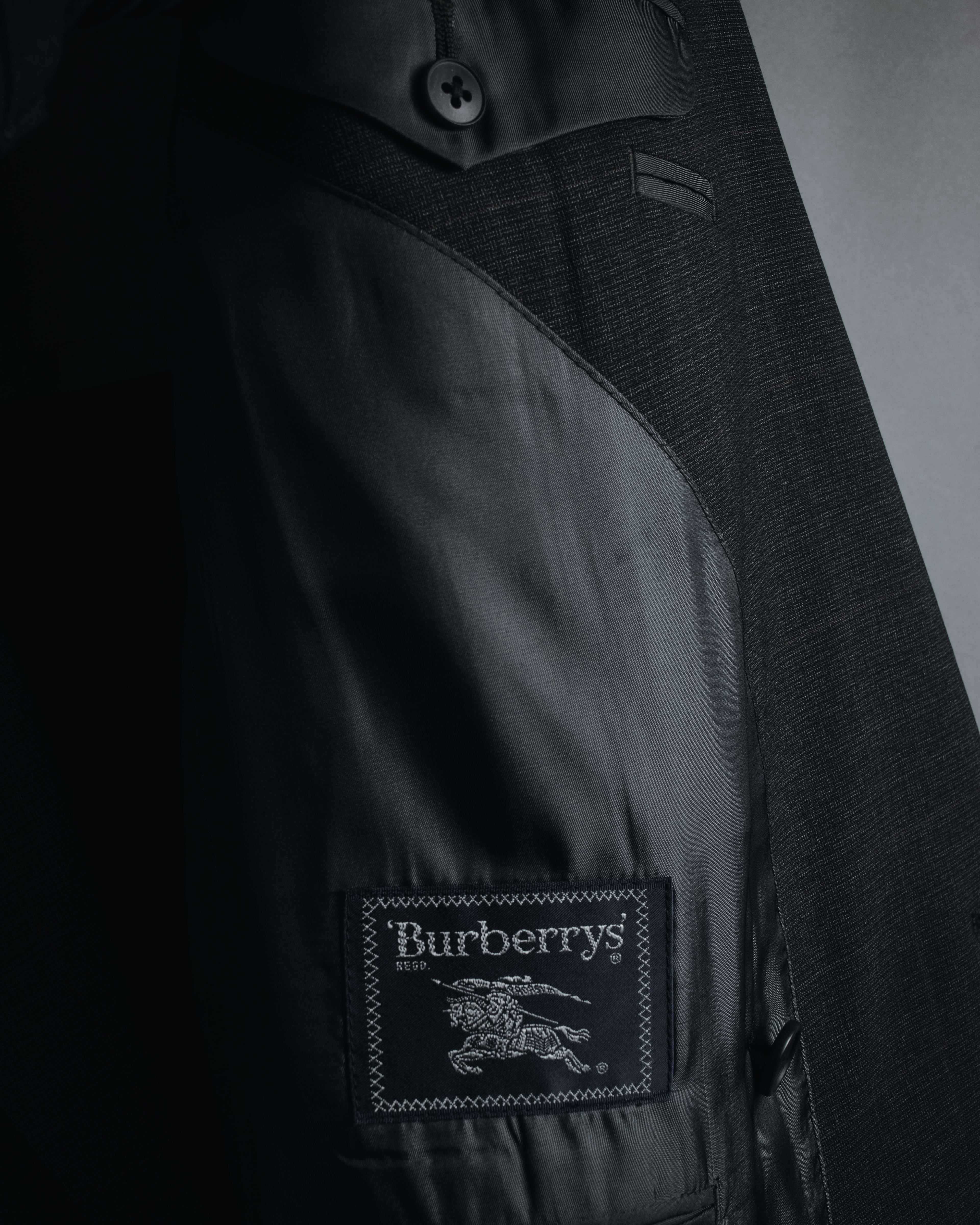 "Burberrys" 90’s double-breasted peak lapel suit set-up