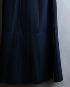 "COMME des GARCONS" Box pleated belted corset skirt