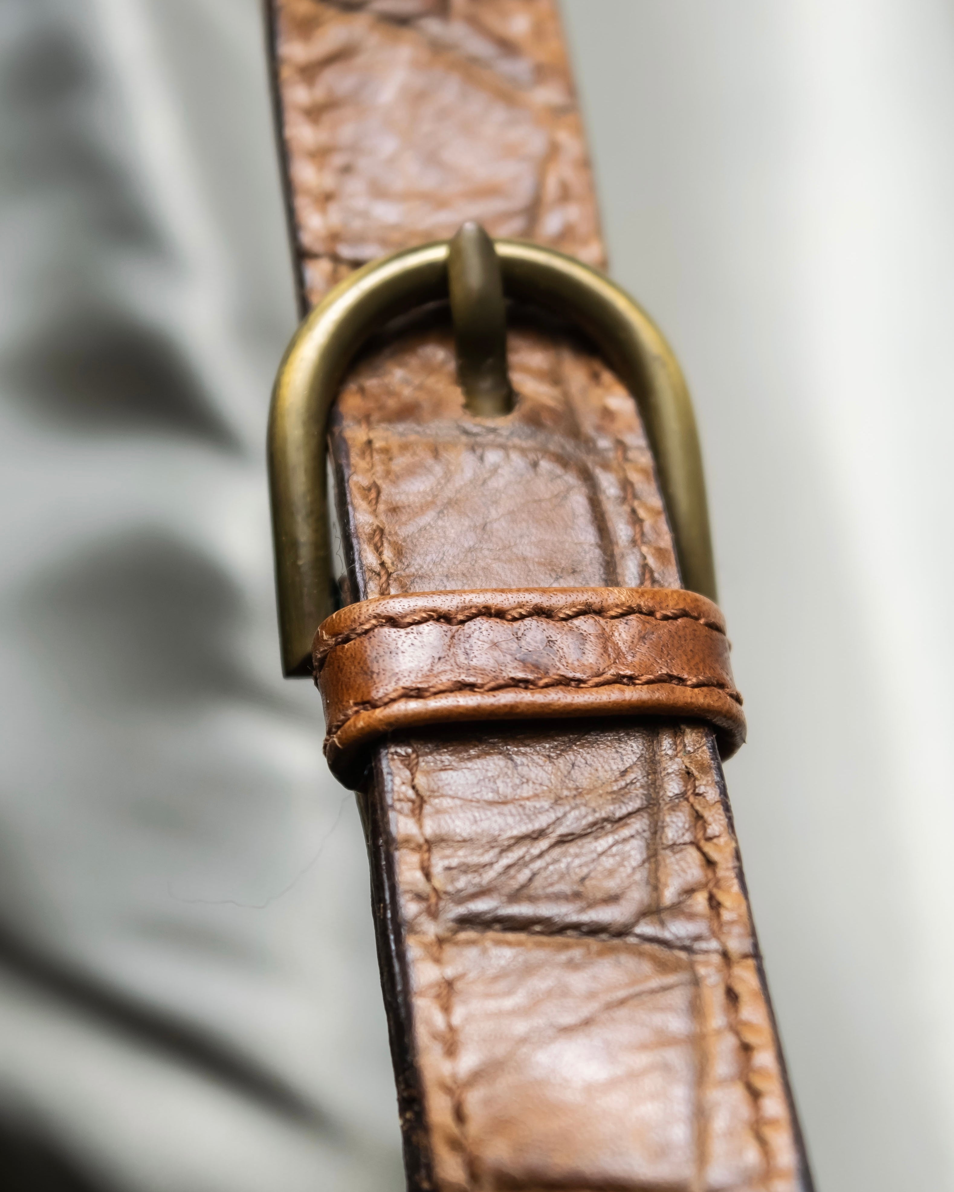 "GIORGIO ARMANI" crocodile leather box shoulder bag