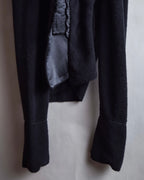 "GIANFRANCO FERRE" Structured wool satin ruffle inner detail set up