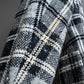 "YVES SAINT LAURENT" Monotone Madras check pattern shaped tailored jacket