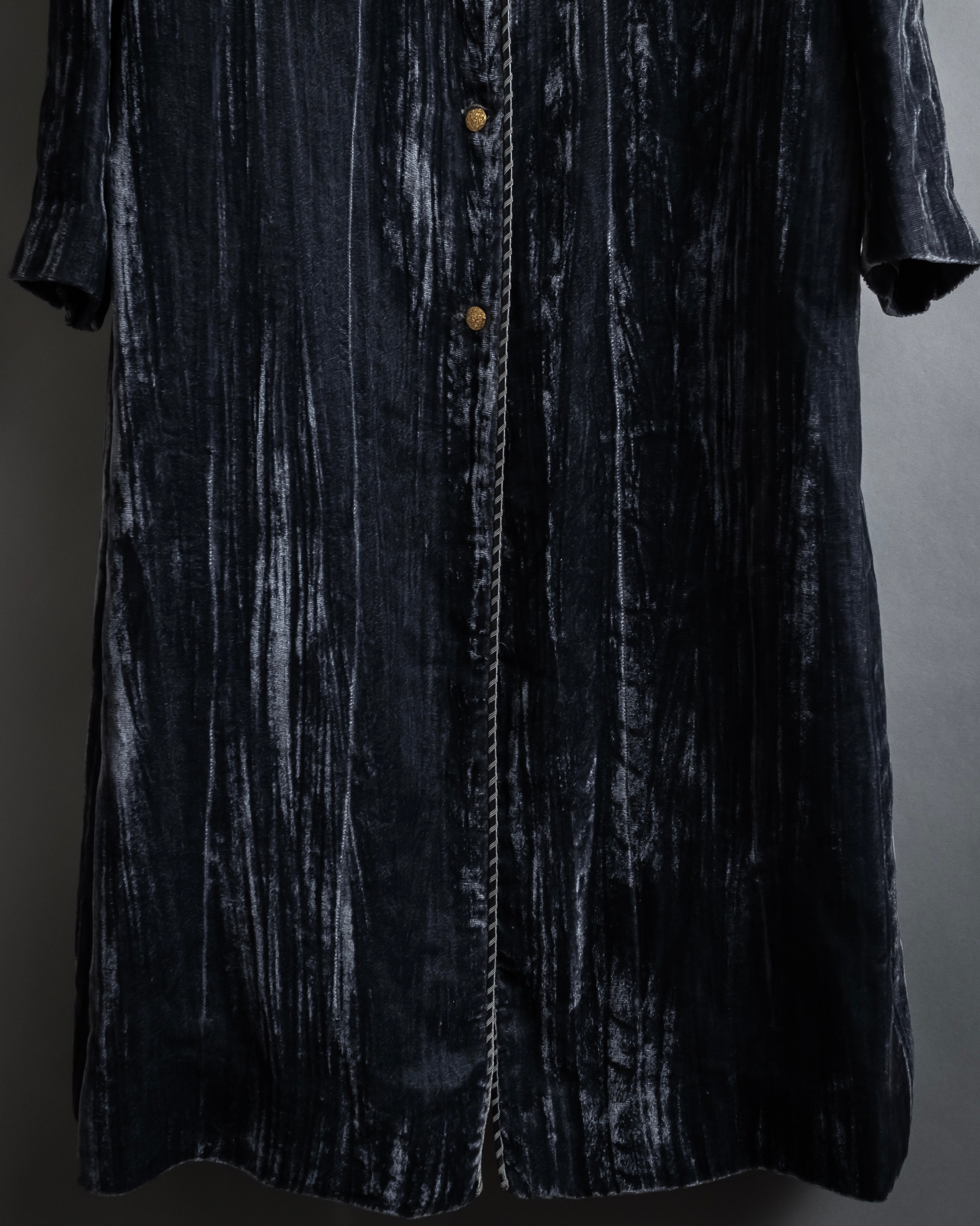 -SPECIAL- "CHANEL" 90's-00's Crushed velvet long dress