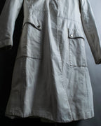 "theory" waist-shaped long leather coat