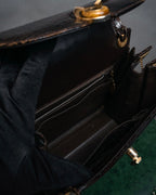 –SPECIAL– “GUCCI” 50’s-60’s Crocodile leather top handle bag