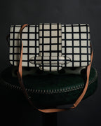 “michino PARIS” 2010’s Graphic pattern salut shoulder bag