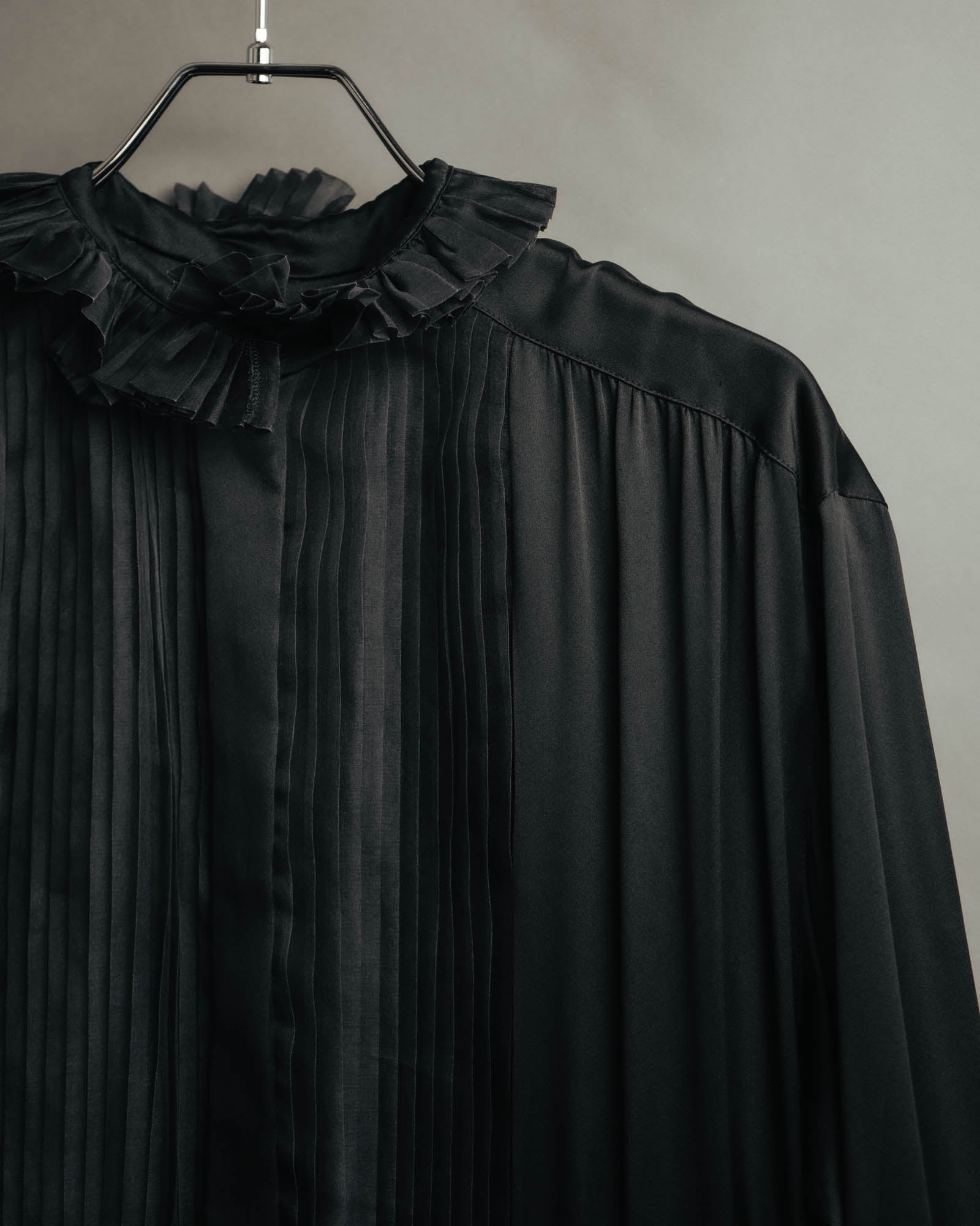 -SPECIAL- “Christian Dior” 90’s Silk pleated ruffle dress