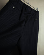 -SPECIAL- “Hermès” 80’s-90’s Super 120’s wool pinstripe double breasted setup