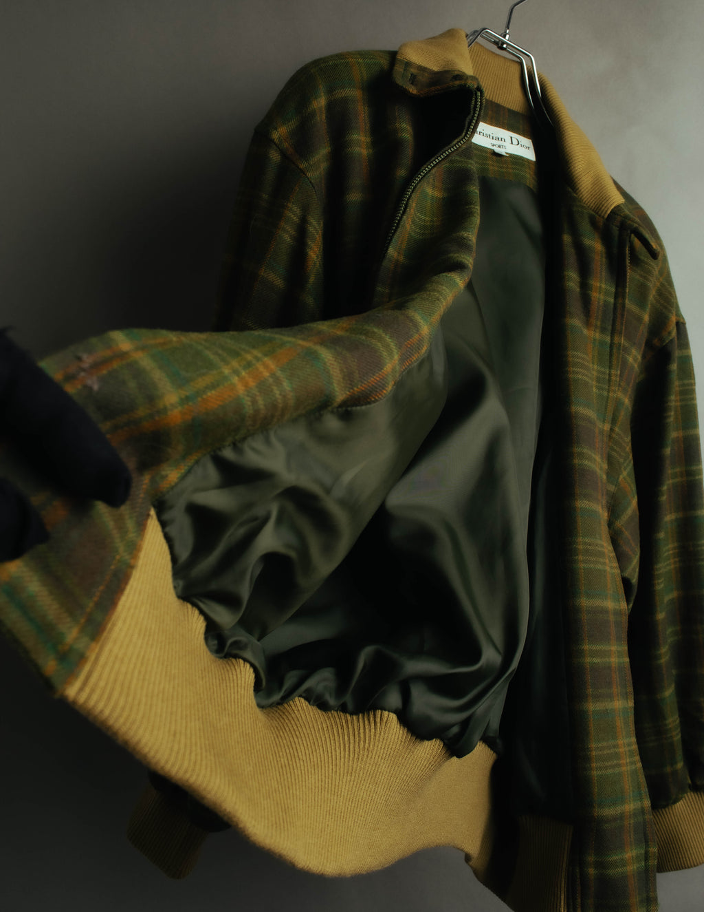 "Christian Dior" 80's-90's Wool plaid blouson and trousers set