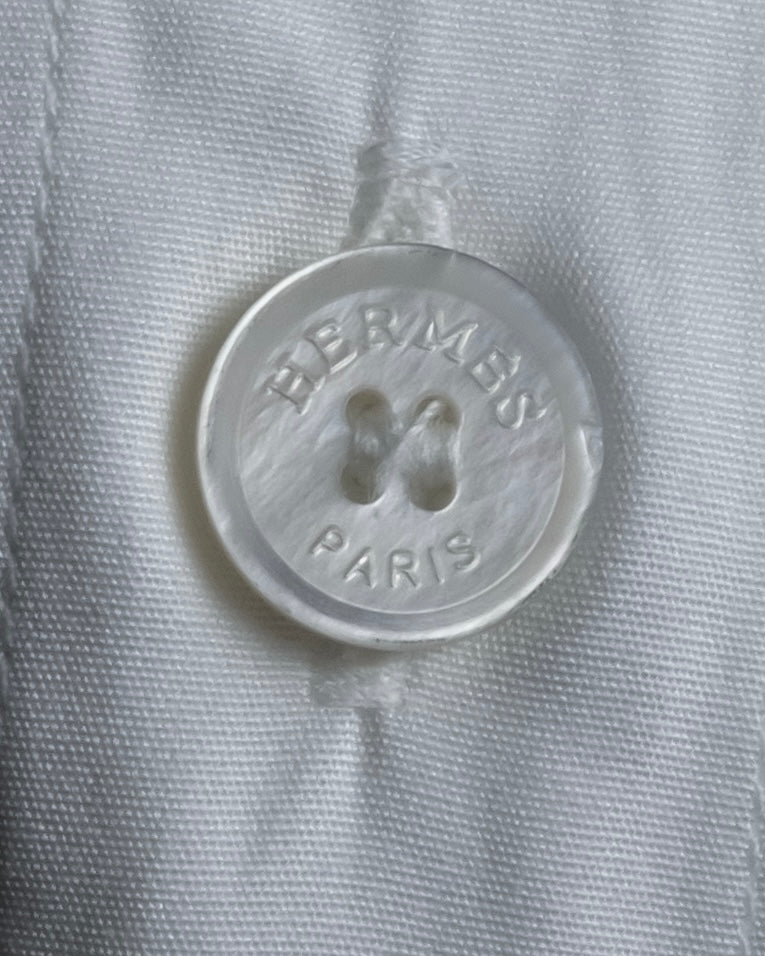 "HERMES" High-quality fine count cotton dress shirt