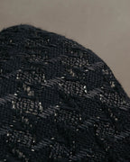 -SPECIAL- “CHANEL” 05Spring black tweed fringe necktie