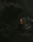 -SPECIAL- "GUCCI" 90's-00's Leather combination fur long coat