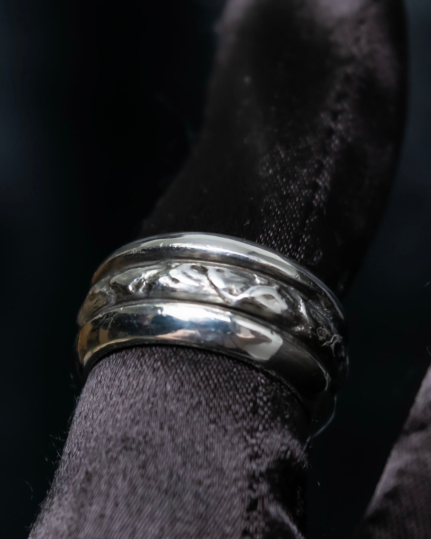 “Georg Jensen” 3 Layered circle silver ring