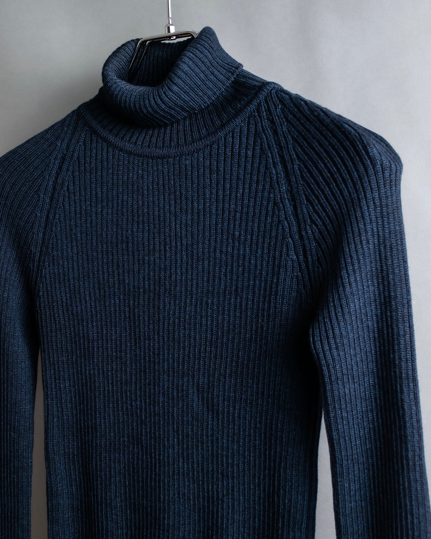 "GUCCI" Ribbed turtleneck fleece wool knit