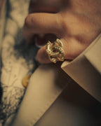 –SPECIAL– "CHANEL" Sculptural pearl double c costume ring