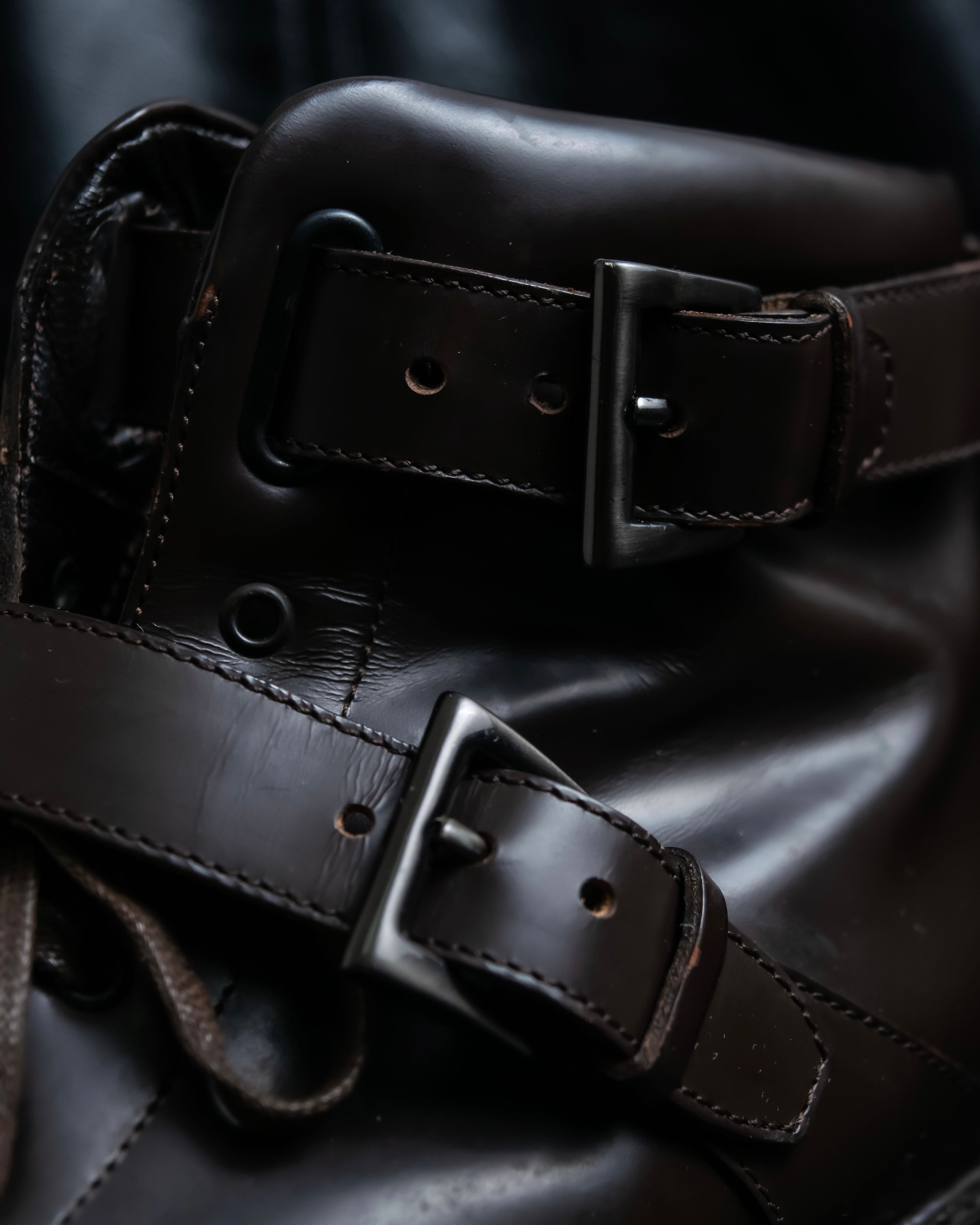 "PRADA" Belt design high cut boots