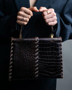 "YVES SAINT LAURENT" Crocodile pattern stitching handbag
