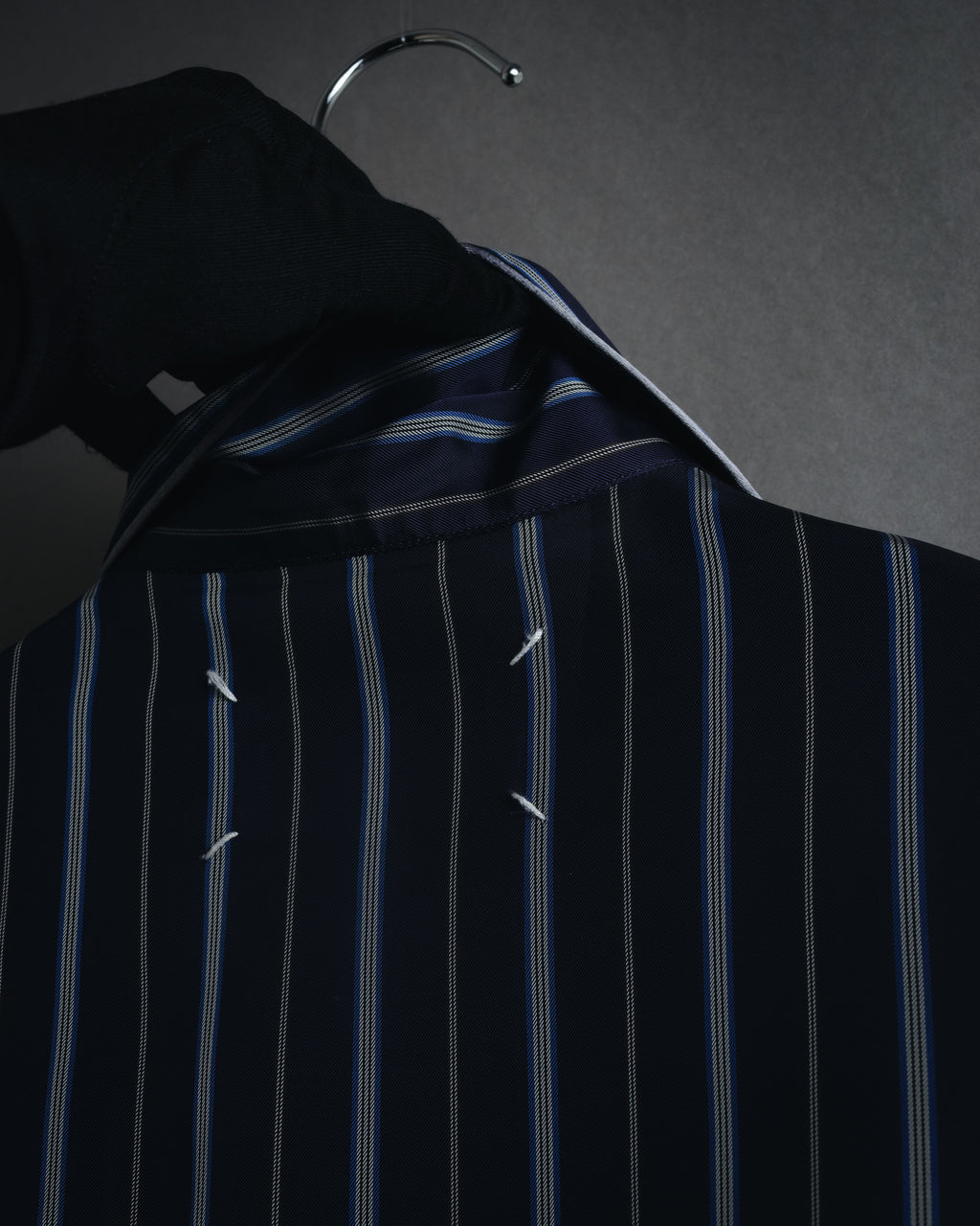 "Maison Margiela" 2021AW piped striped lounge shirt