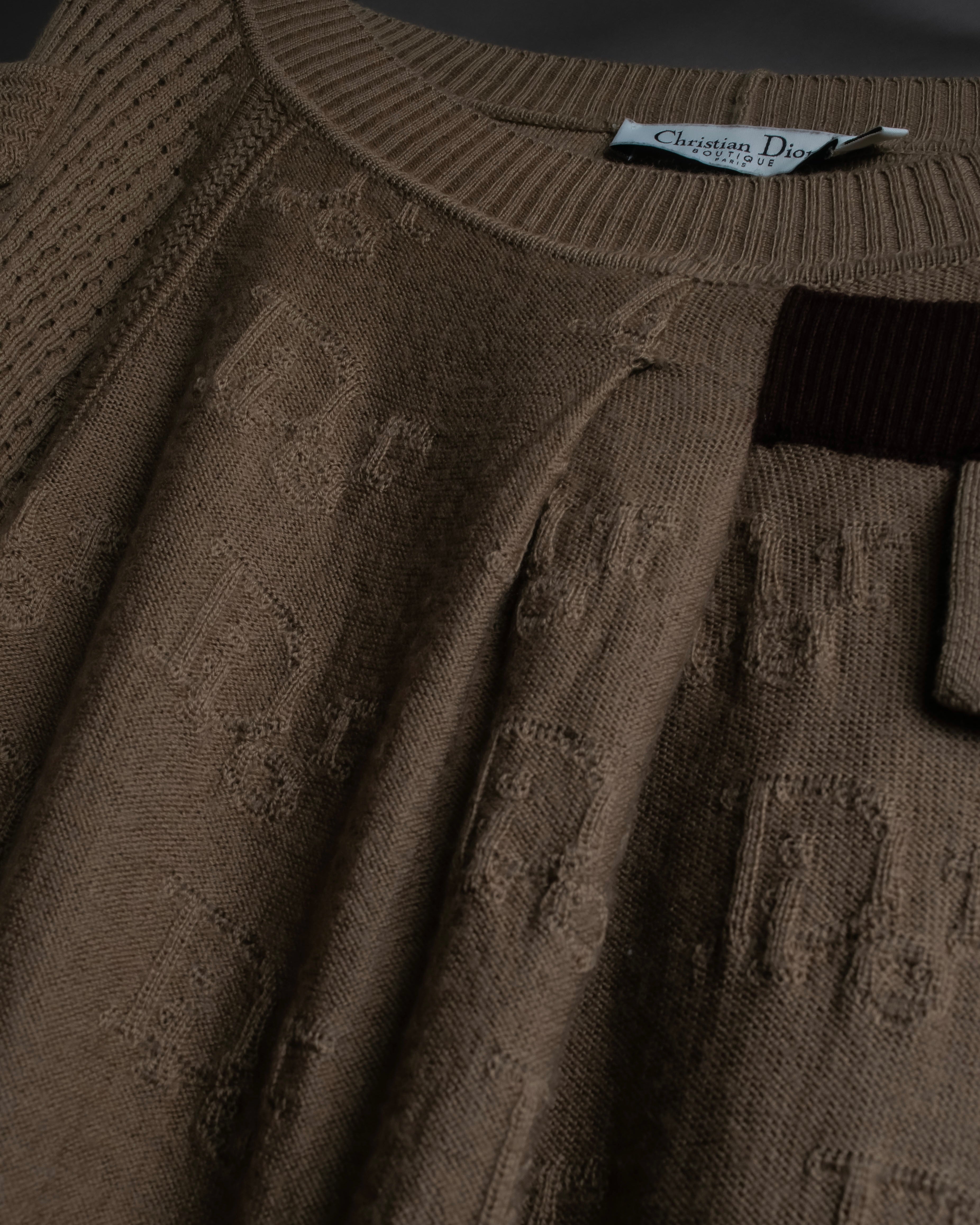 "Christian Dior" John Galliano period elbow patch knit