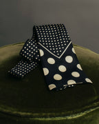 "Jean Paul Gaultier Paris" 90's-00's Graphic dotted silk neck scarf