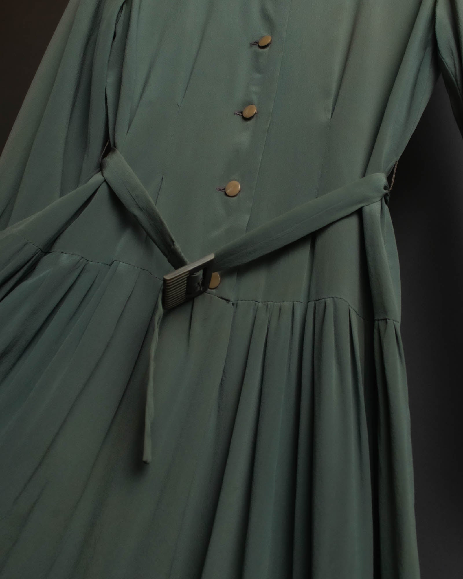 "COMME des GARÇONS" 70's-80's Vintage lace-trimmed sailor collar long dress