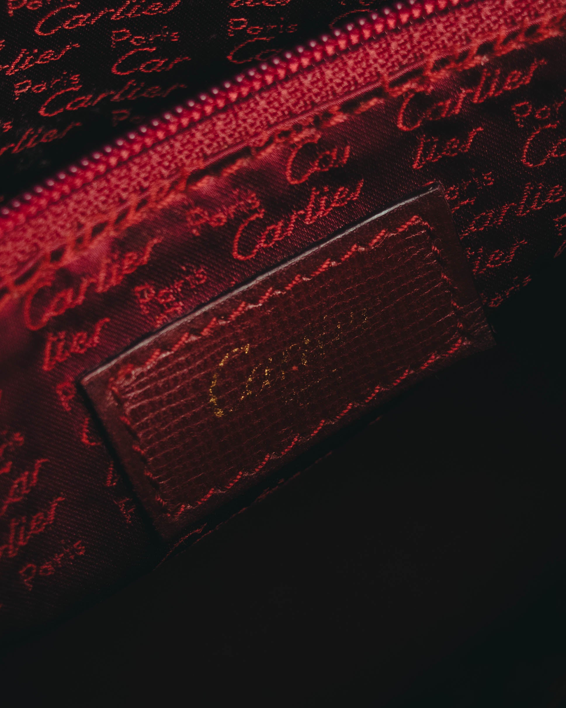 "Cartier" 80's-90's Bordeaux leather handbag