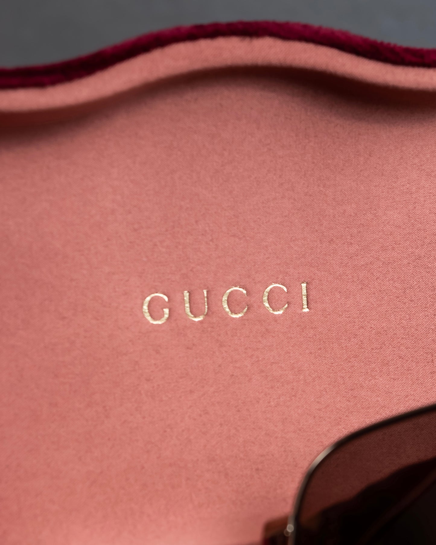 "GUCCI" Gold frame square frame sunglasses