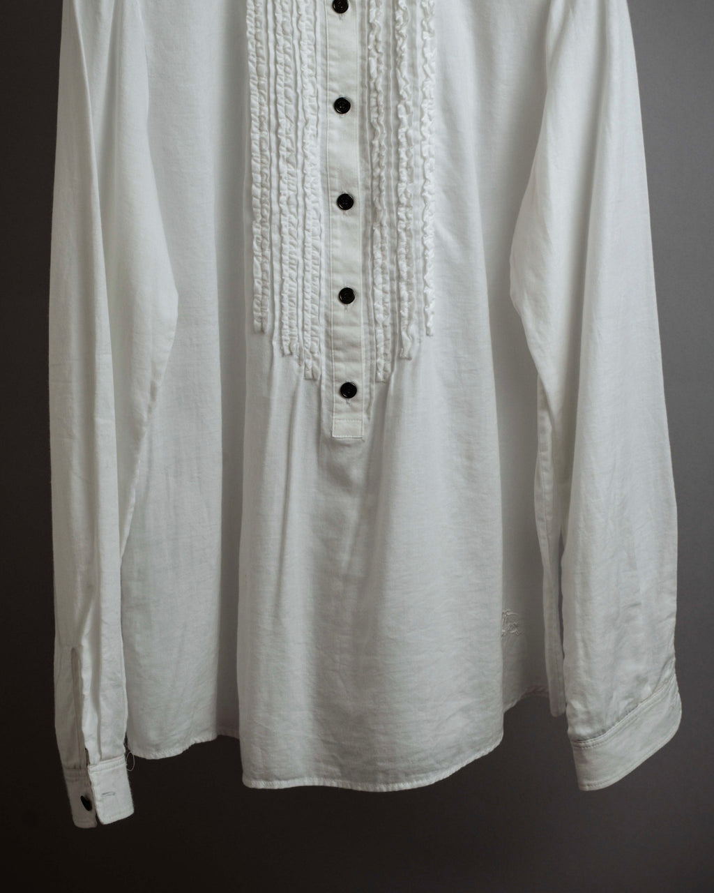 "BURBERRY" Frill design collarless blouse