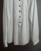 "BURBERRY" Frill design collarless blouse