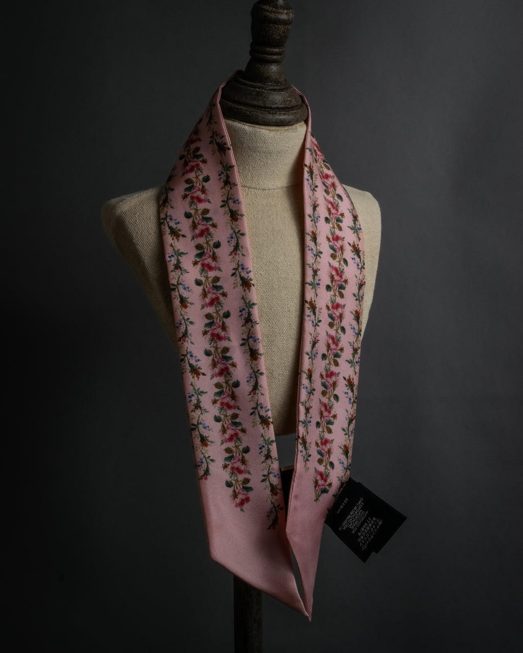 -SPECIAL- "GUCCI" Michele design floral print silk twilly scarf