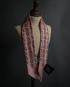 -SPECIAL- "GUCCI" Michele design floral print silk twilly scarf