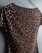 "DOLCE & GABBANA" Leopard print short cut and sew