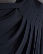 "Chloe" Fold-in pleats maxi length skirt