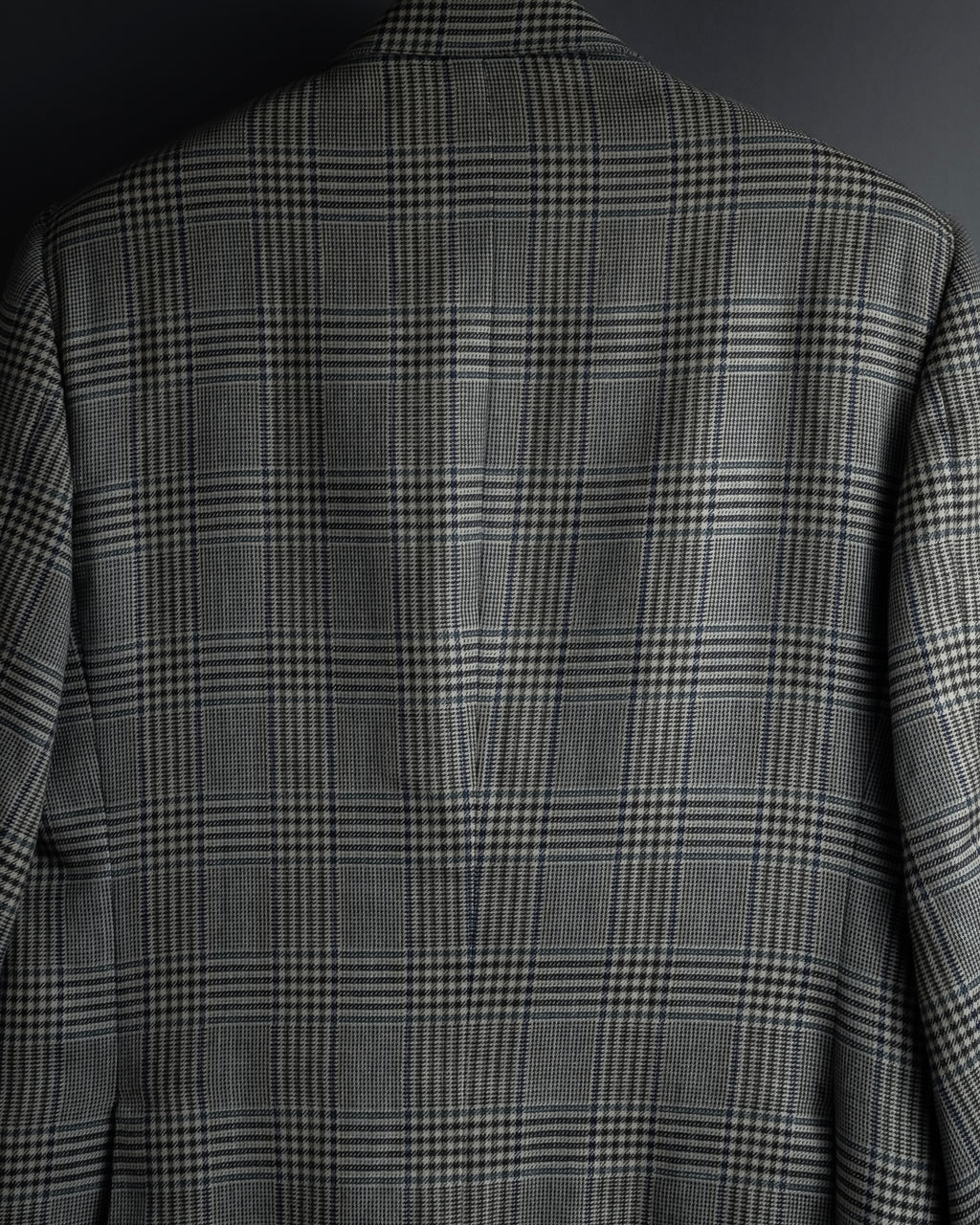 "HERMES" 90’s belvest silk wool linen peak lapel tailored jacket