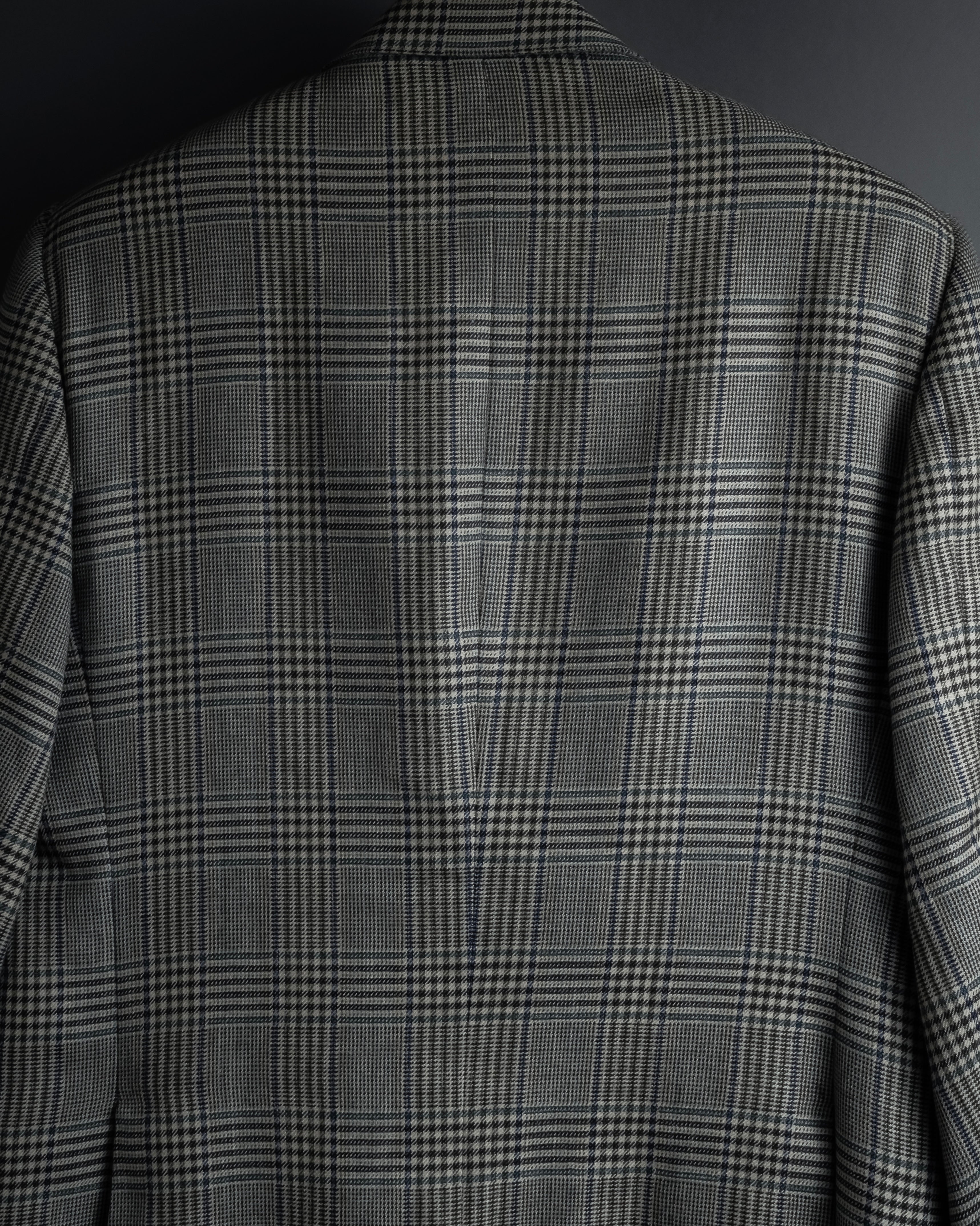 "HERMES" 90’s belvest silk wool linen peak lapel tailored jacket