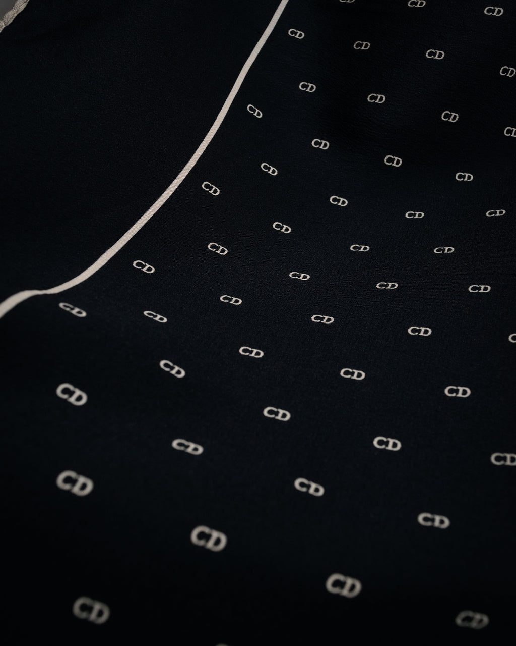 “Christian Dior” 90’s CD monogram silk scarf