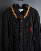 "Vivienne Westwood" Orb logo engraved cable knit cardigan