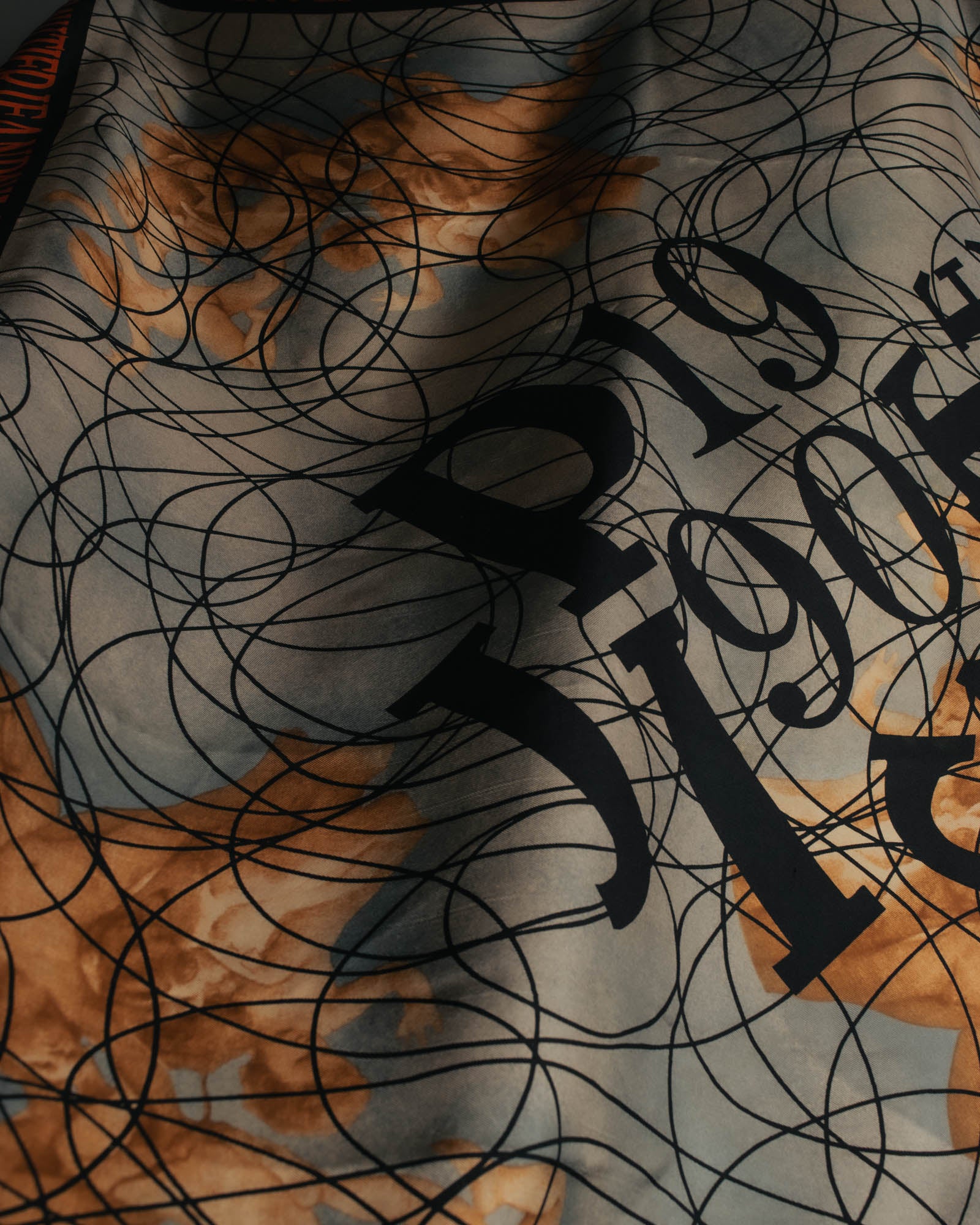 “Jean Paul Gaultier” 90’s-00’s Graphic logo scarf