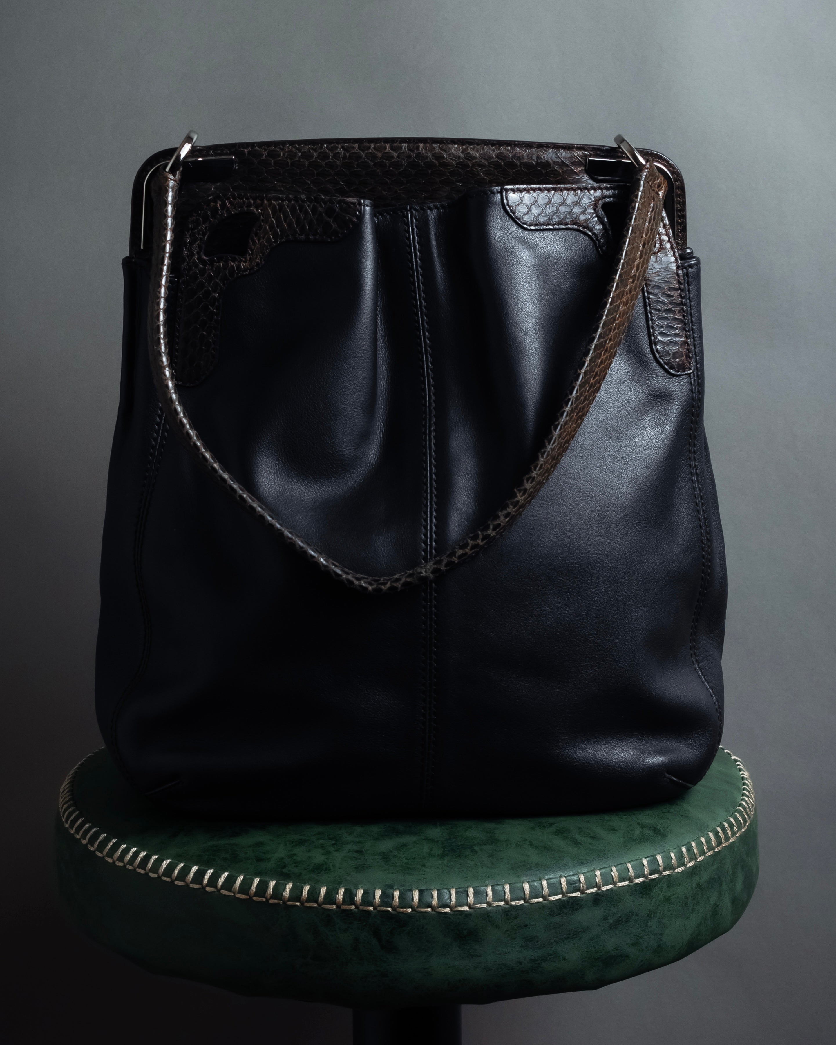 "Cartier" Marcello de Cartier python leather combination bag