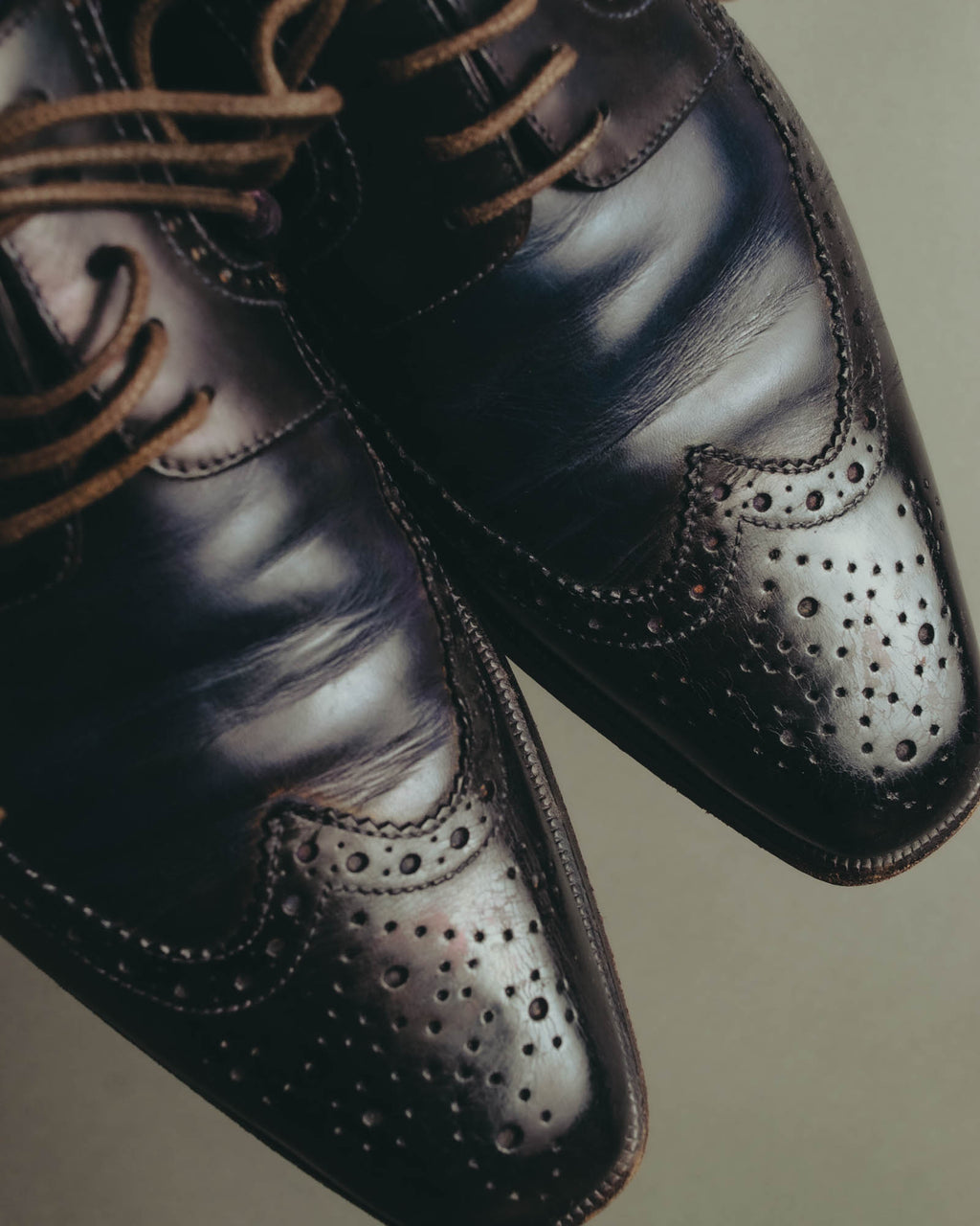 “Alberto Guardiani” 00’s-10’s Full brogue leather derby shoes